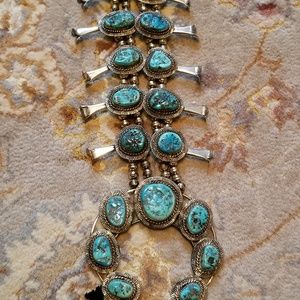 Vintage squash blossom necklace.sterling - Signed